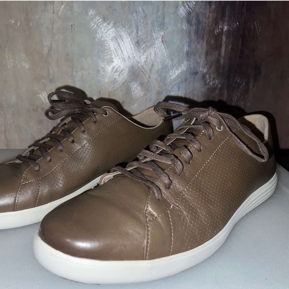 Cole Haan GrandPro Rally Sneakers Mens 12 Brown Leather C36829 Perforated